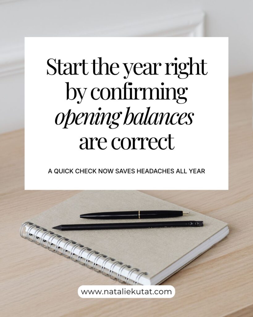 start the year off right by confirming opening balances are correct